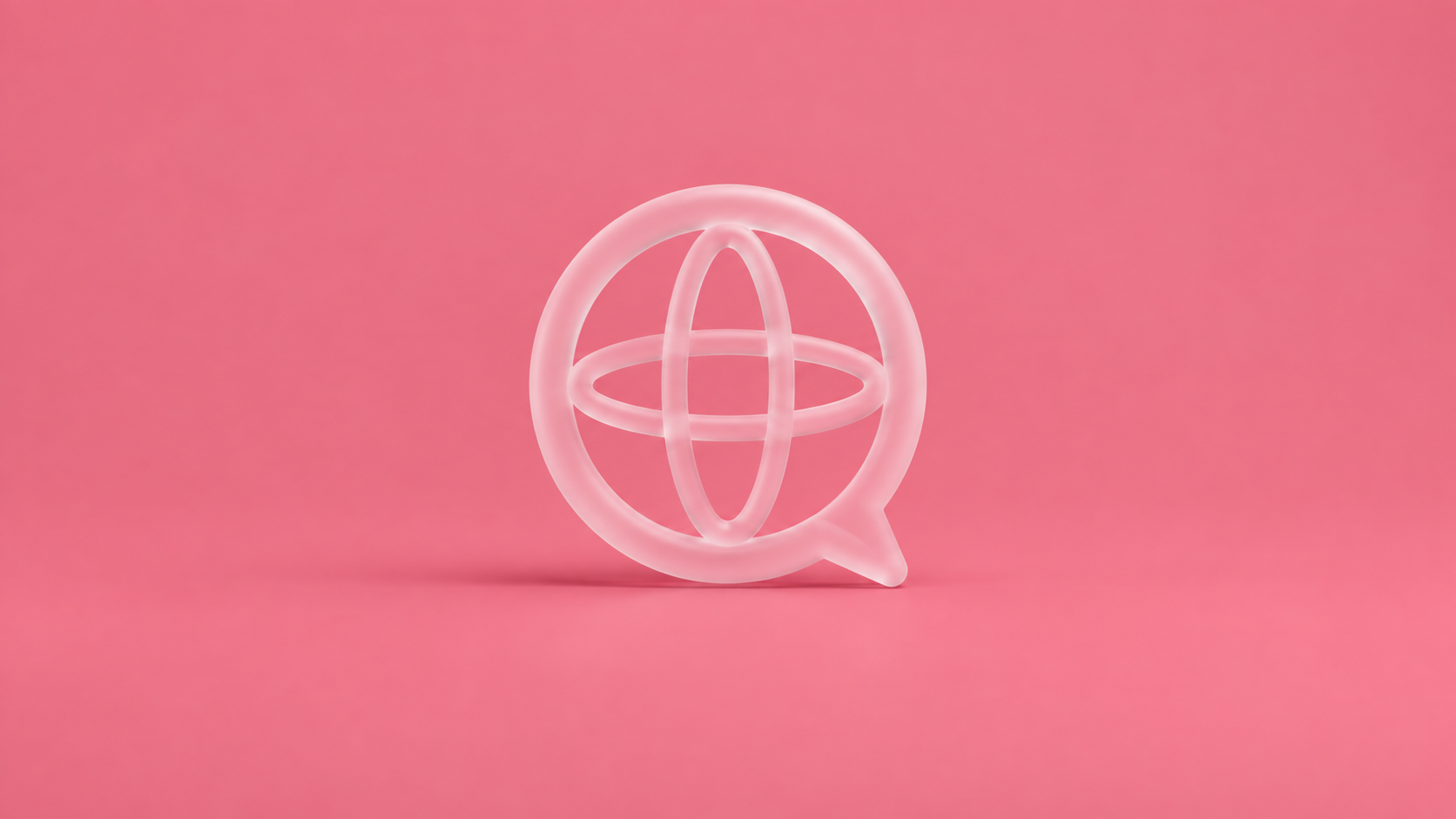 Translucent globe and speech bubble representing public diplomacy.