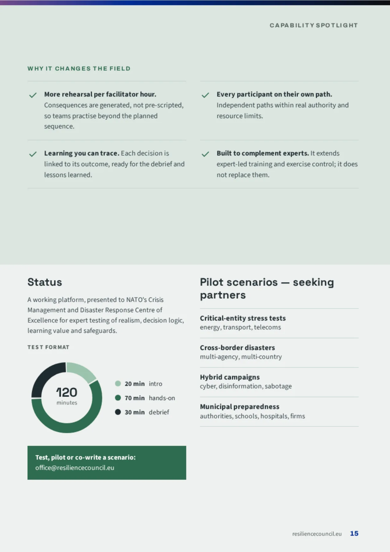 From think to do, CORE leaflet, page 15