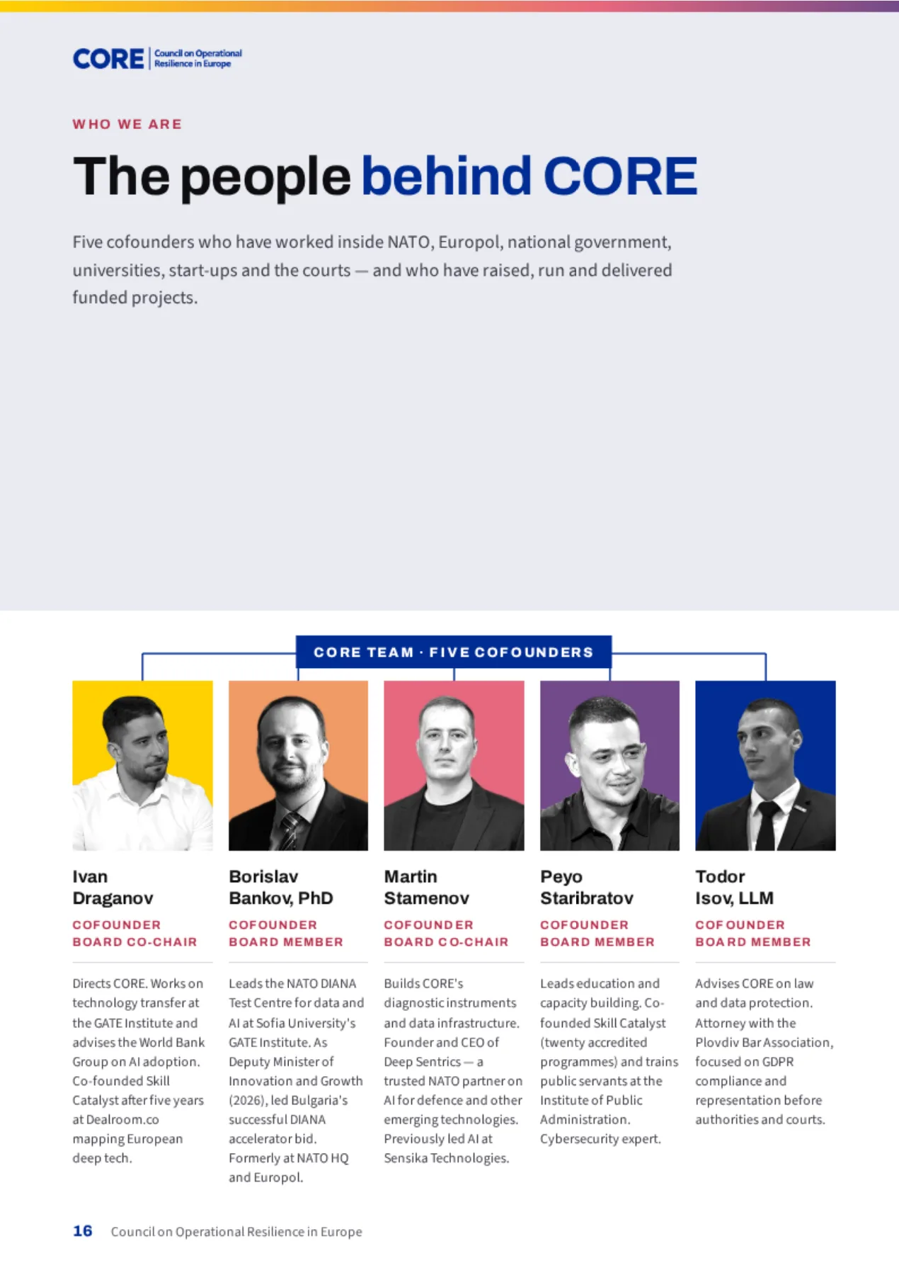 From think to do, CORE leaflet, page 16